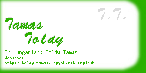tamas toldy business card